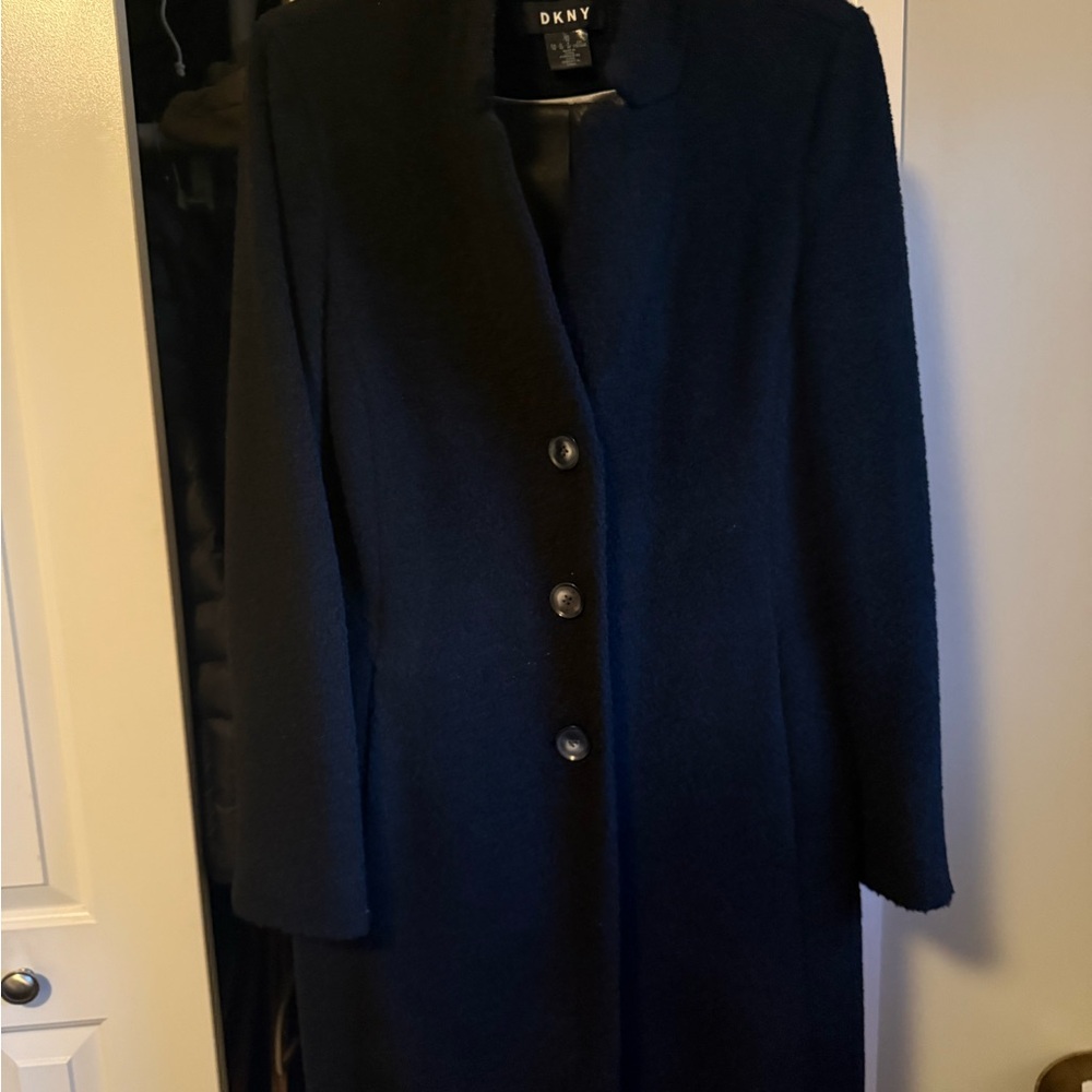 DKNY wool-blend coat.